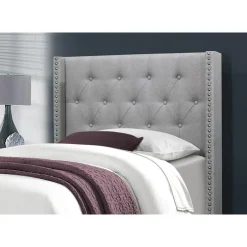 Twin Linen Bed with Headboard (39")