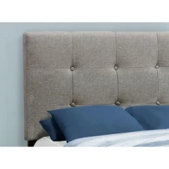 Twin Linen Bed with Headboard (39")