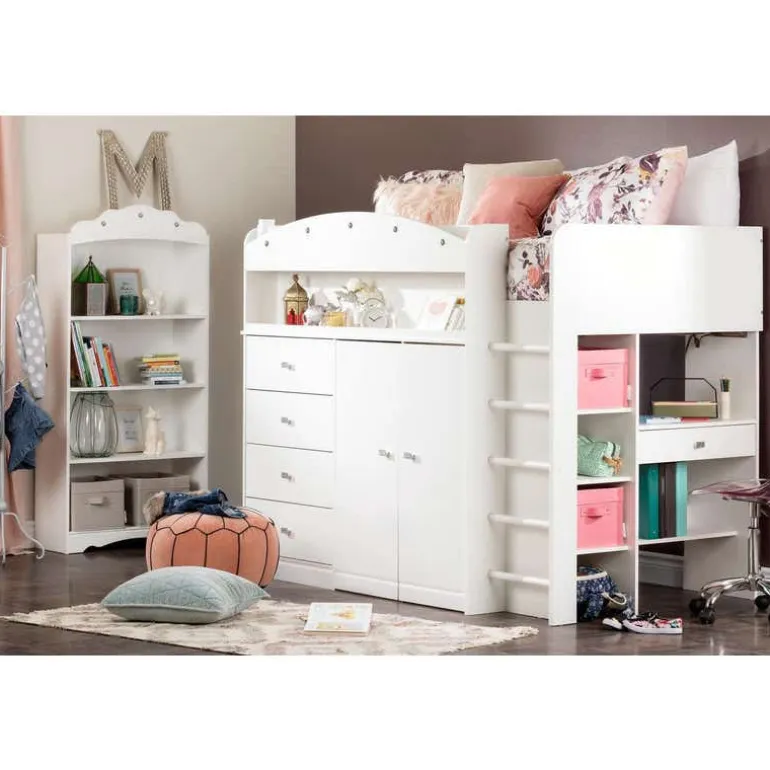 Twin Loft Bed With Desk 39'' - South Shore
