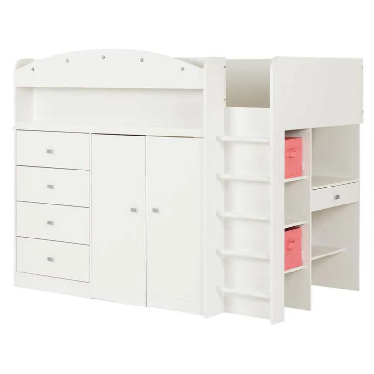 Twin Loft Bed With Desk 39'' - South Shore