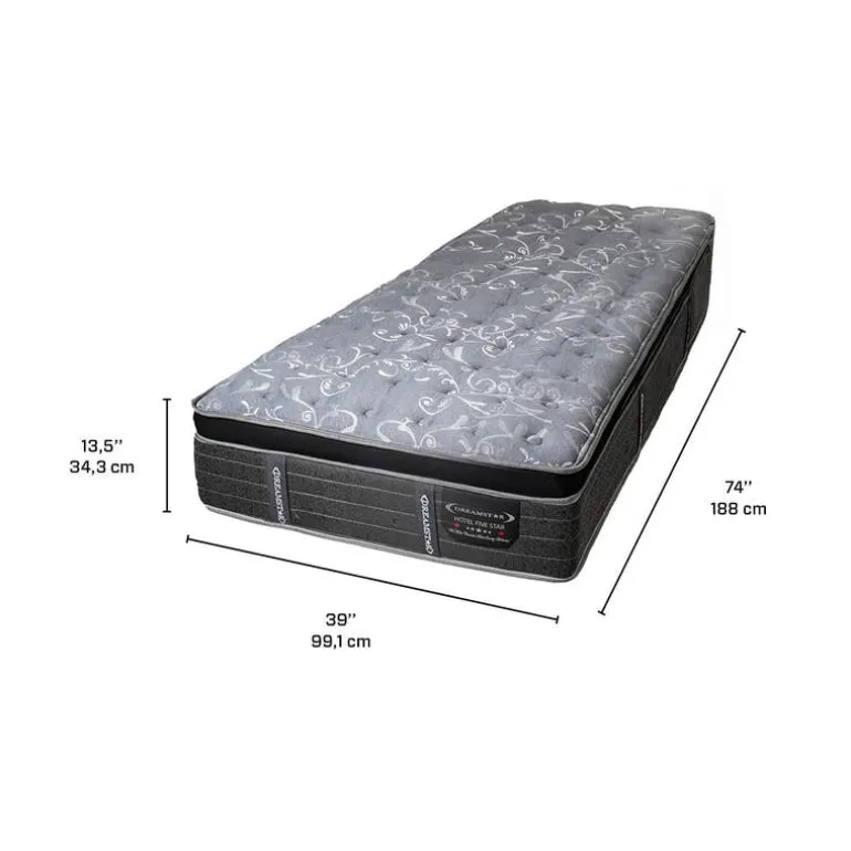 Twin Medium-FirmMattress with Pocket Coils - 39"