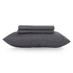 Twin Microfibre Bed Sheet Set - Charcoal Grey