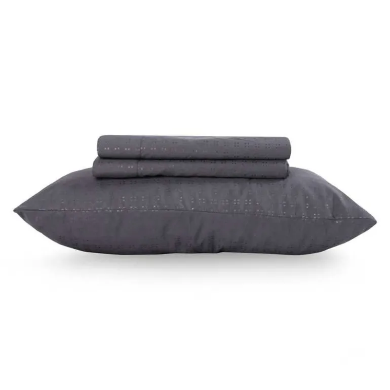 Twin Microfibre Bed Sheet Set - Charcoal Grey