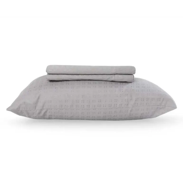 Twin Microfibre Bed Sheet Set - Cement Grey