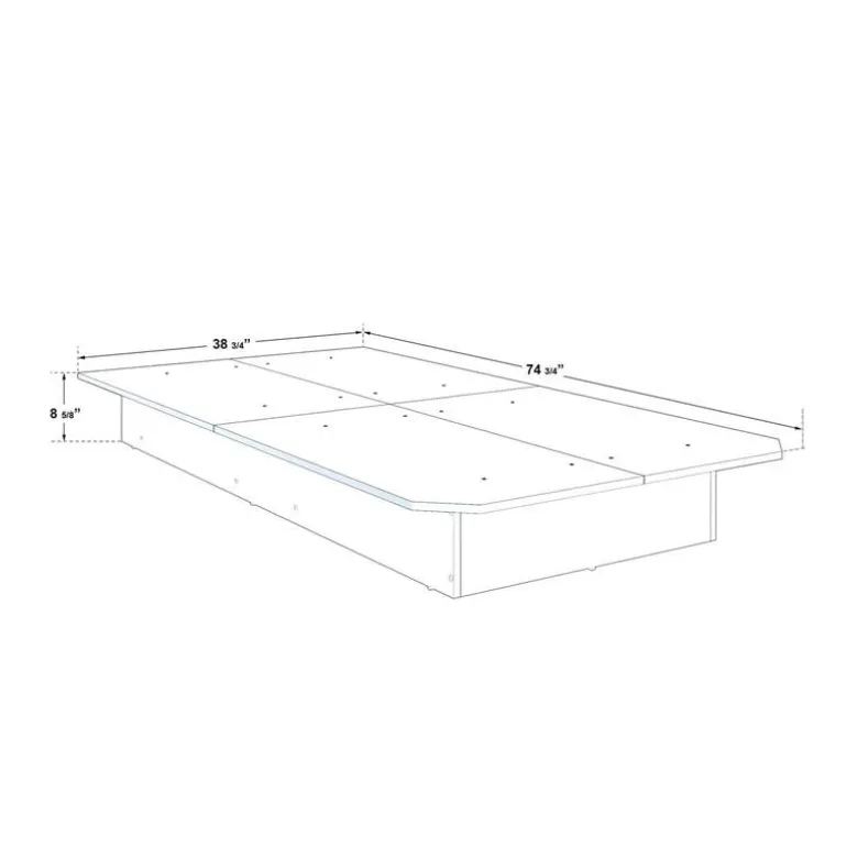 Twin Platform Bed (39")