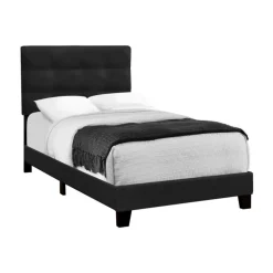 Twin Velvet Bed with Headboard (39")