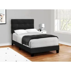 Twin Velvet Bed with Headboard (39