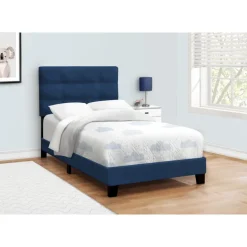 Twin Velvet Bed with Headboard (39
