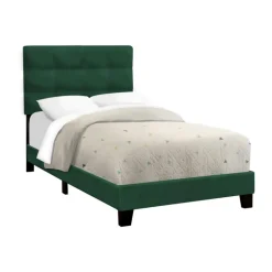 Twin Velvet Bed with Headboard (39")