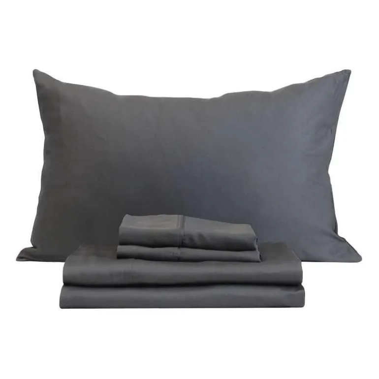 Twin XL Bamboo Bed Sheet Set - Charcoal Grey