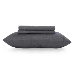 Twin XL Microfibre Bed Sheet Set - Charcoal Grey