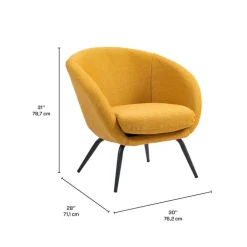 Upholstered Chair - Yellow