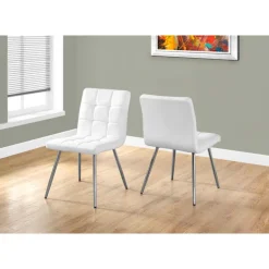 Upholstered Chairs (Set of 2) - White - Monarch