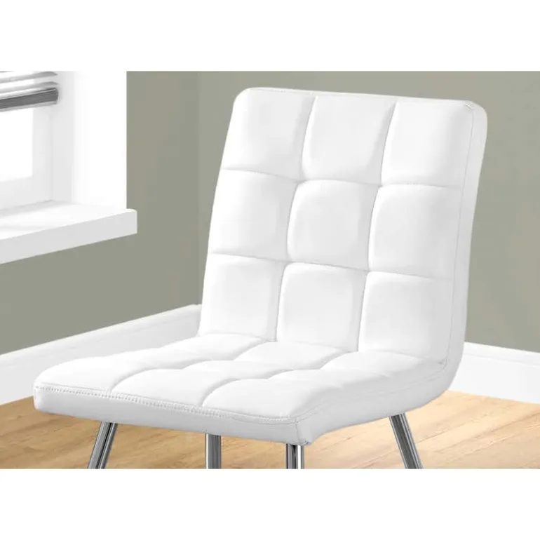 Upholstered Chairs (Set of 2) - White - Monarch
