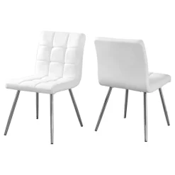 Upholstered Chairs (Set of 2) - White - Monarch