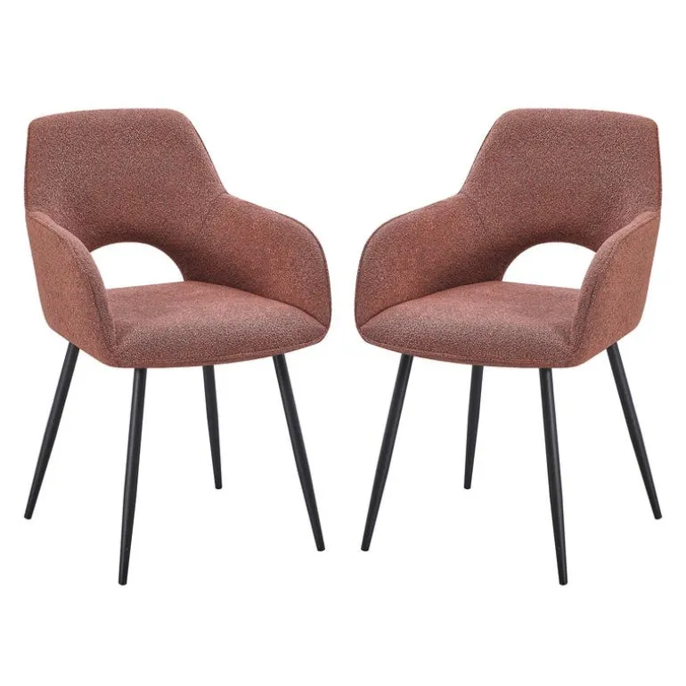 Upholstered Chairs (Set of 2) - Rust