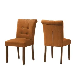 Upholstered Chairs (Set of 2) - Orange - Monarch