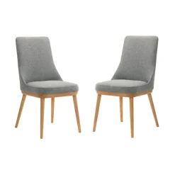 Upholstered Chairs (Set of 2) - Grey