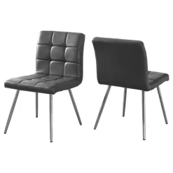 Upholstered Chairs (Set of 2) - Grey - Monarch