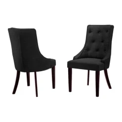 Upholstered Chairs (Set of 2) - Dark Grey