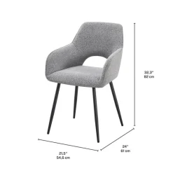 Upholstered Chairs (Set of 2) - Grey