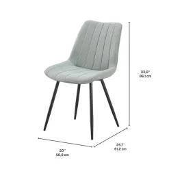 Upholstered Chairs (Set of 2) - Grey