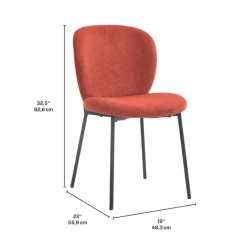 Upholstered Chairs (Set of 2) - Brick Red
