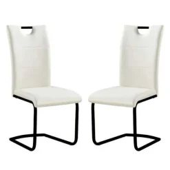 Upholstered Chairs (Set of 2) - White