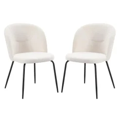 Upholstered Chairs (Set of 2) - Cream