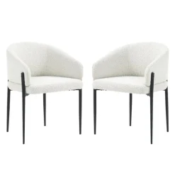 Upholstered Chairs (Set of 2) - White