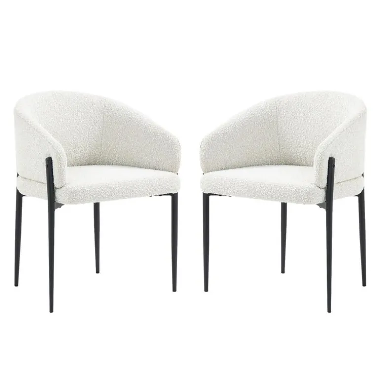 Upholstered Chairs (Set of 2) - White