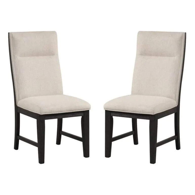 Upholstered Chairs (Set of 2) - Cream