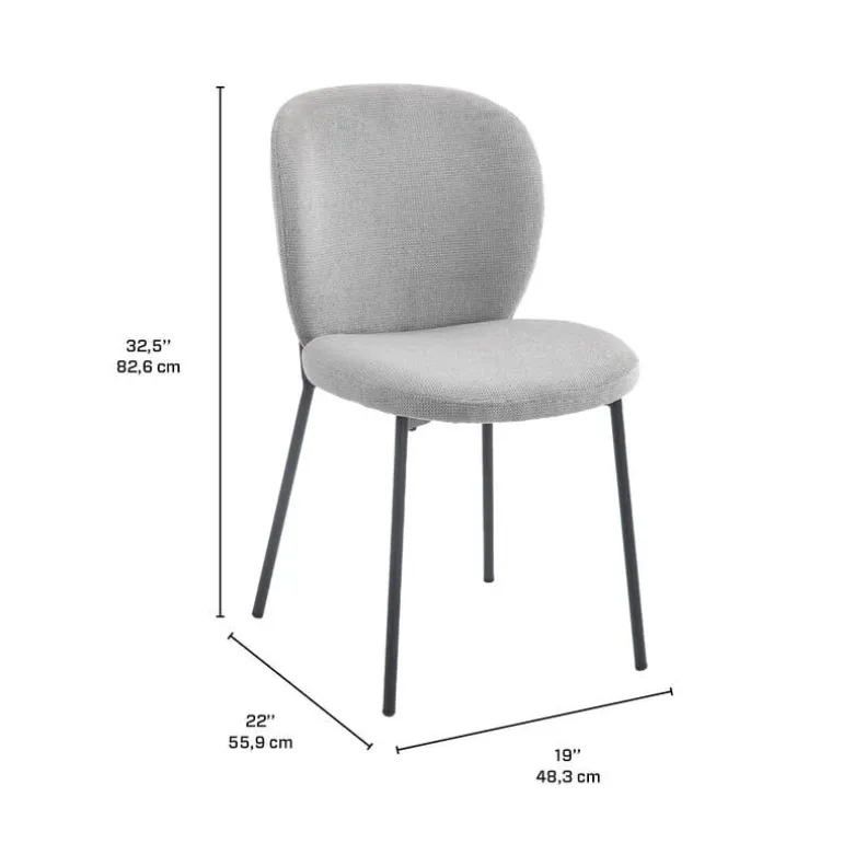 Upholstered Chairs (Set of 2) - Grey