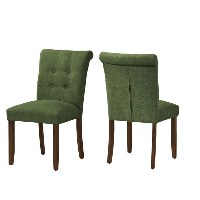 Upholstered Chairs (Set of 2) - Green - Monarch