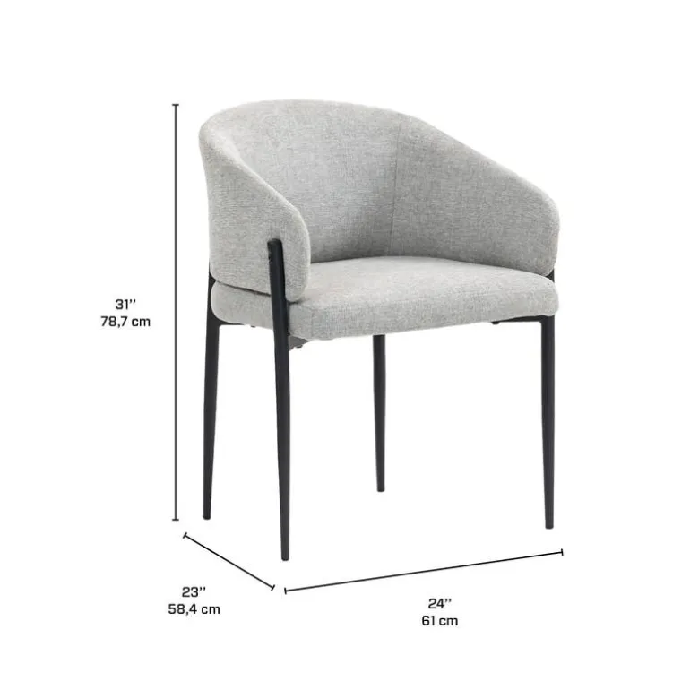 Upholstered Chairs (Set of 2) - Grey