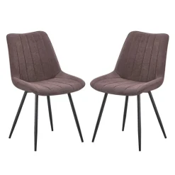 Upholstered Chairs (Set of 2) - Brown
