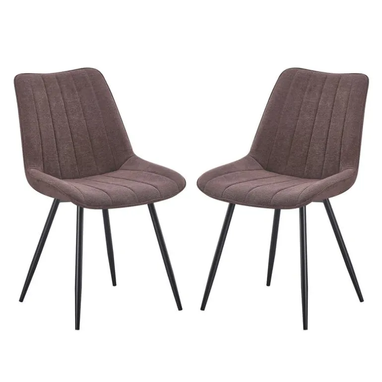 Upholstered Chairs (Set of 2) - Brown
