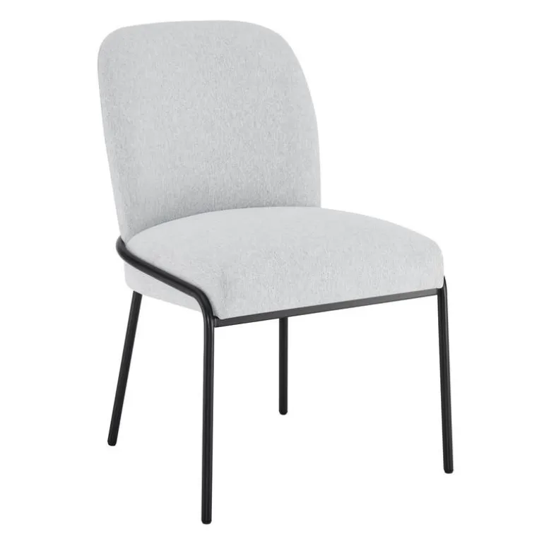 Upholstered Chairs with Tubular Metallic Accent (Set of 2) - Grey