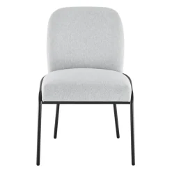 Upholstered Chairs with Tubular Metallic Accent (Set of 2) - Grey