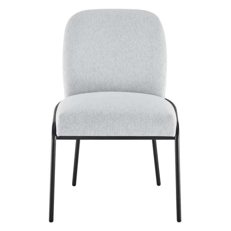 Upholstered Chairs with Tubular Metallic Accent (Set of 2) - Grey
