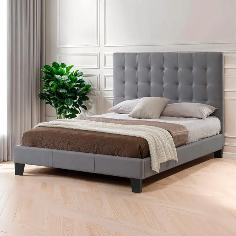 Upholstered King Bed with Headboard (78'')