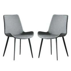 Upholstered Kitchen Chairs (Set of 2) - Grey
