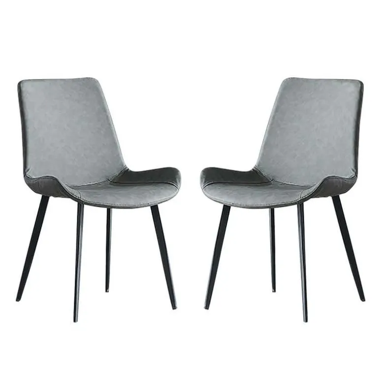 Upholstered Kitchen Chairs (Set of 2) - Grey