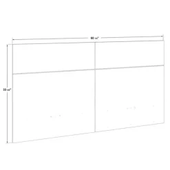 Wall Units with 2 Integrated Nightstands for Queen Beds - Natural