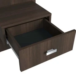 Wall Units with 2 Integrated Nightstands for Full Beds - Taupe