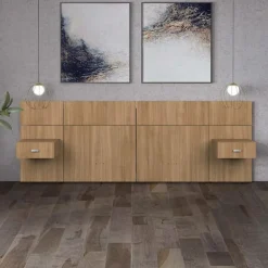 Wall Units with 2 Integrated Nightstands for Queen Beds (60")