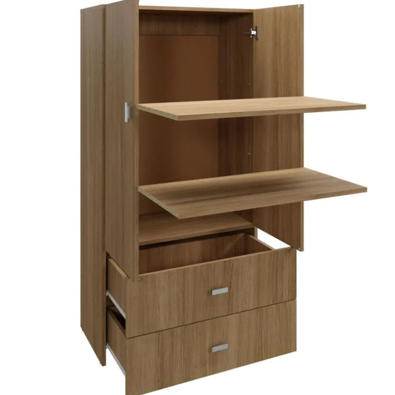 Wardrobe with 2 Large Drawers