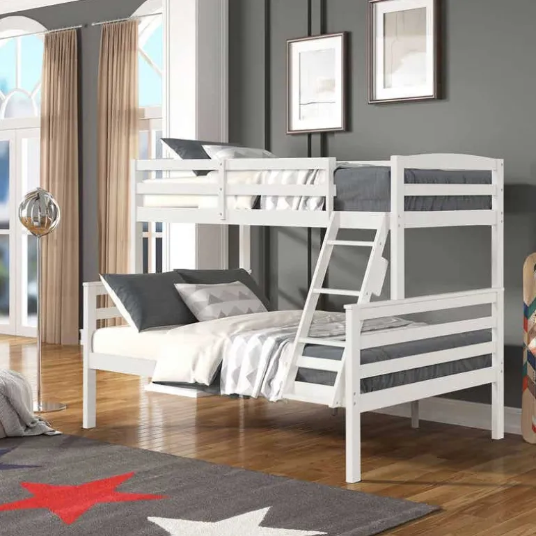 White Bunk Bed - 39"/54"