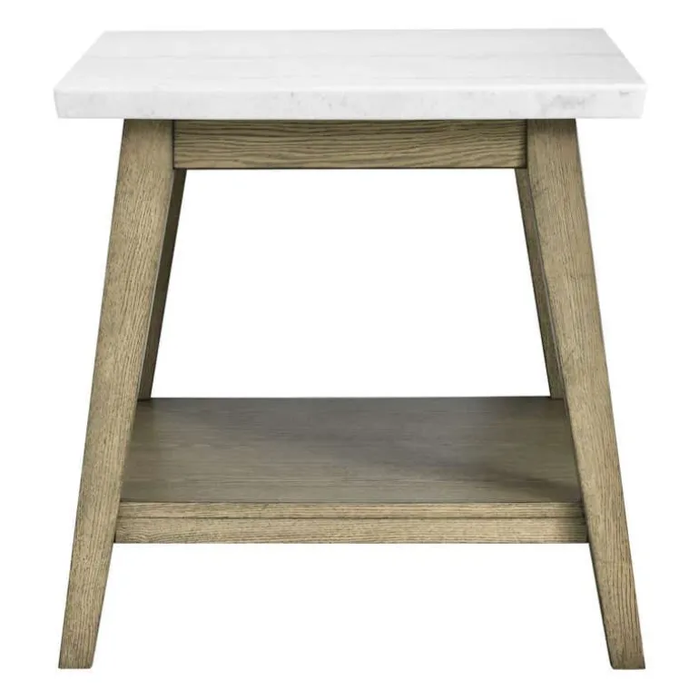White Marble Top Side Table