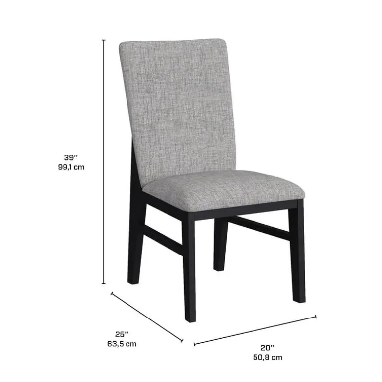 White Marble-Look Top Dining Table with 6 Chairs - Grey Fabric